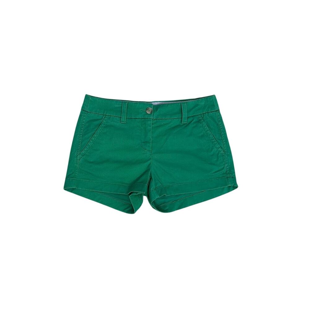 Southern Tide Preppy Low Rise Flat Front Chino Shorts Kelly Green Size 00
